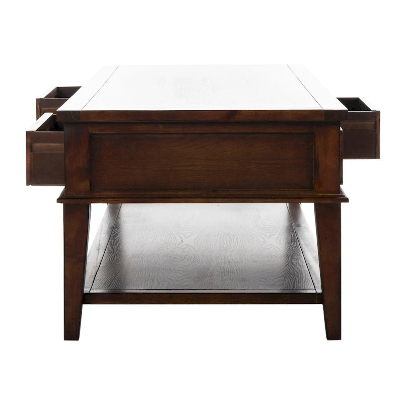 Table basse rectangulaire traditionnelle Sépia - 54 x 23,6 x 19,3