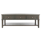 Table basse rectangulaire traditionnelle Sépia - 54 x 23,6 x 19,3