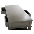 Table basse rectangulaire traditionnelle Sépia - 54 x 23,6 x 19,3