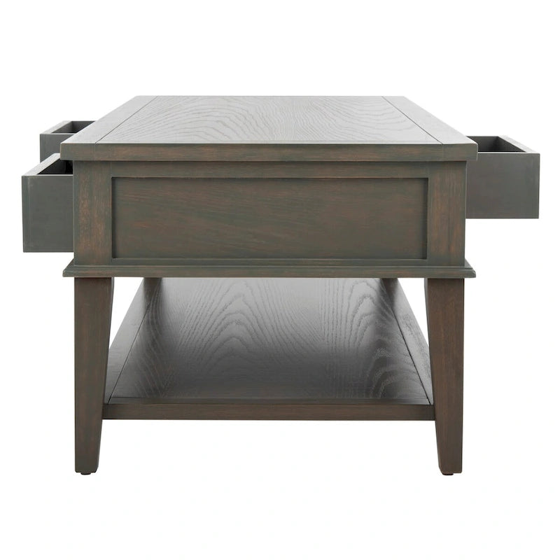 Table basse rectangulaire traditionnelle Sépia - 54 x 23,6 x 19,3
