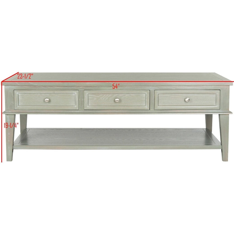 Table basse rectangulaire traditionnelle Sépia - 54 x 23,6 x 19,3