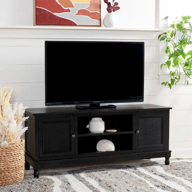 Meuble TV 2 portes 1 étagère - 47 L x 16 P x 20 H