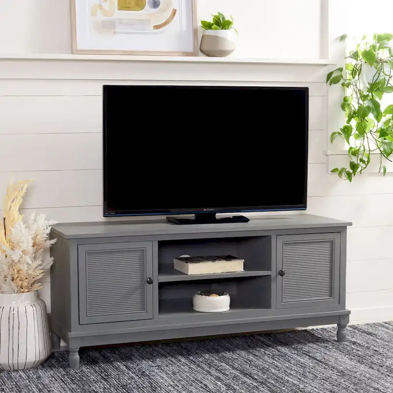 Meuble TV 2 portes 1 étagère - 47 L x 16 P x 20 H