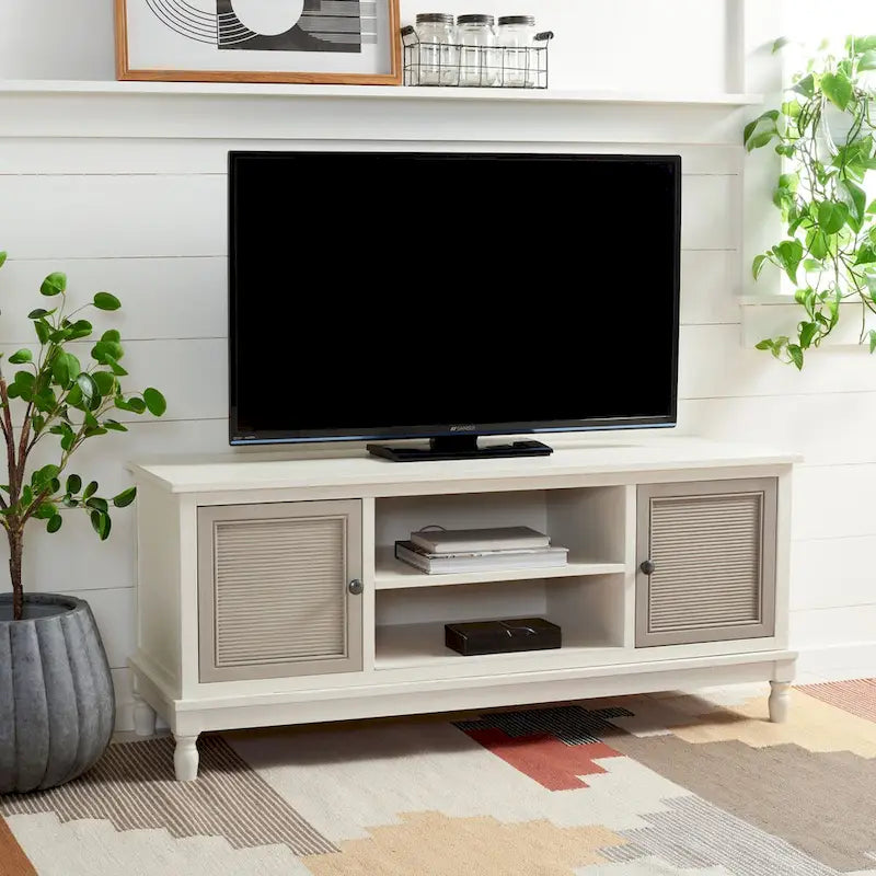 Meuble TV 2 portes 1 étagère - 47 L x 16 P x 20 H