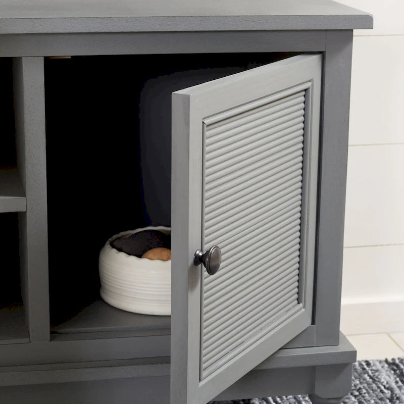 Meuble TV 2 portes 1 étagère - 47 L x 16 P x 20 H