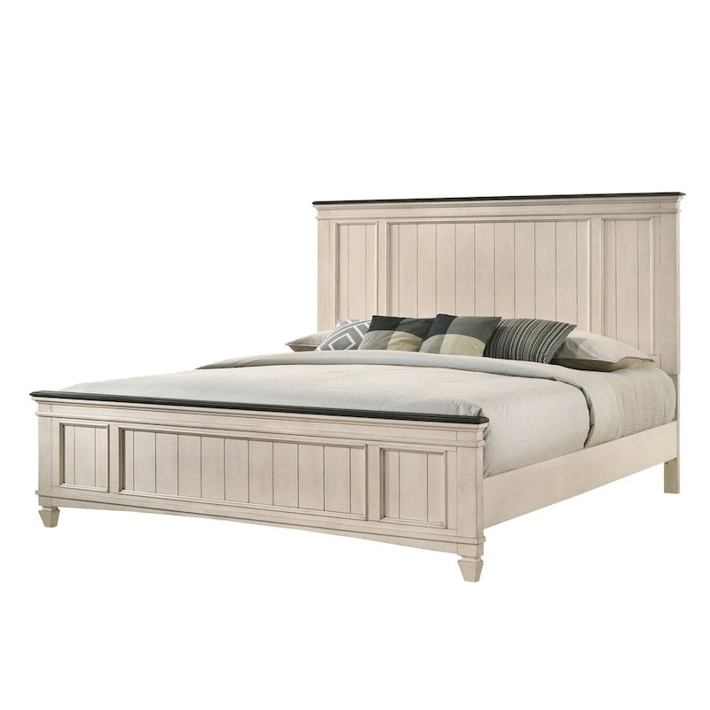 Chambre à coucher Panneau Crème et Marron