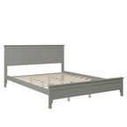 Lit plateforme Queen Size, cadre de lit plateforme moderne en bois massif, sommier tapissier non requis