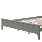 Lit plateforme Queen Size, cadre de lit plateforme moderne en bois massif, sommier tapissier non requis