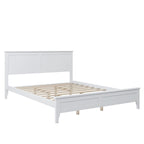 Lit plateforme Queen Size, cadre de lit plateforme moderne en bois massif, sommier tapissier non requis