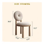 Chaise de coiffeuse à dossier rond