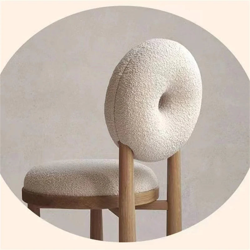 Chaise de coiffeuse à dossier rond