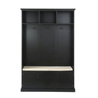 Porte-manteau d'entrée 3-en-1 avec 3 patères et banc de rangement - 120 l x 180 h x 40 P cm