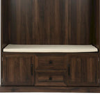 Porte-manteau d'entrée 3-en-1 avec 3 patères et banc de rangement - 120 l x 180 h x 40 P cm