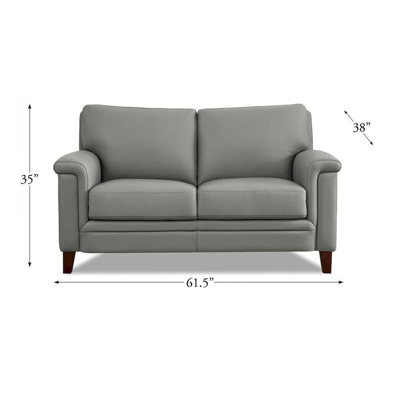Canapé, causeuse et fauteuil en cuir pleine fleur avec mousse à mémoire de forme et ressorts