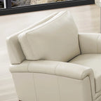Canapé, causeuse et fauteuil en cuir pleine fleur avec mousse à mémoire de forme et ressorts