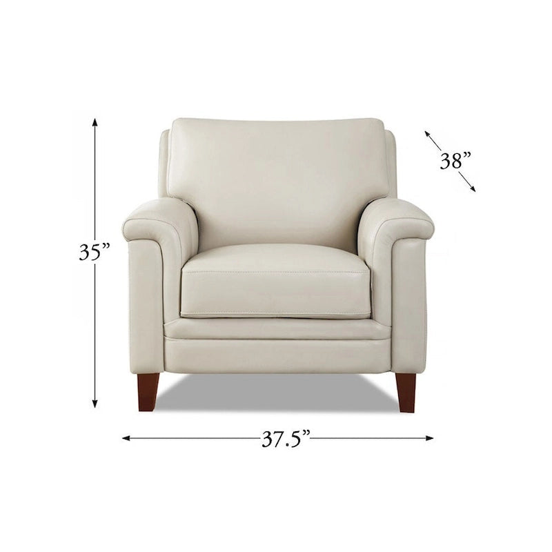 Canapé, causeuse et fauteuil en cuir pleine fleur avec mousse à mémoire de forme et ressorts