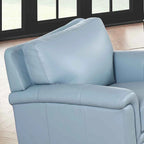 Canapé, causeuse et fauteuil en cuir pleine fleur avec mousse à mémoire de forme et ressorts