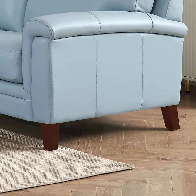 Canapé, causeuse et fauteuil en cuir pleine fleur avec mousse à mémoire de forme et ressorts