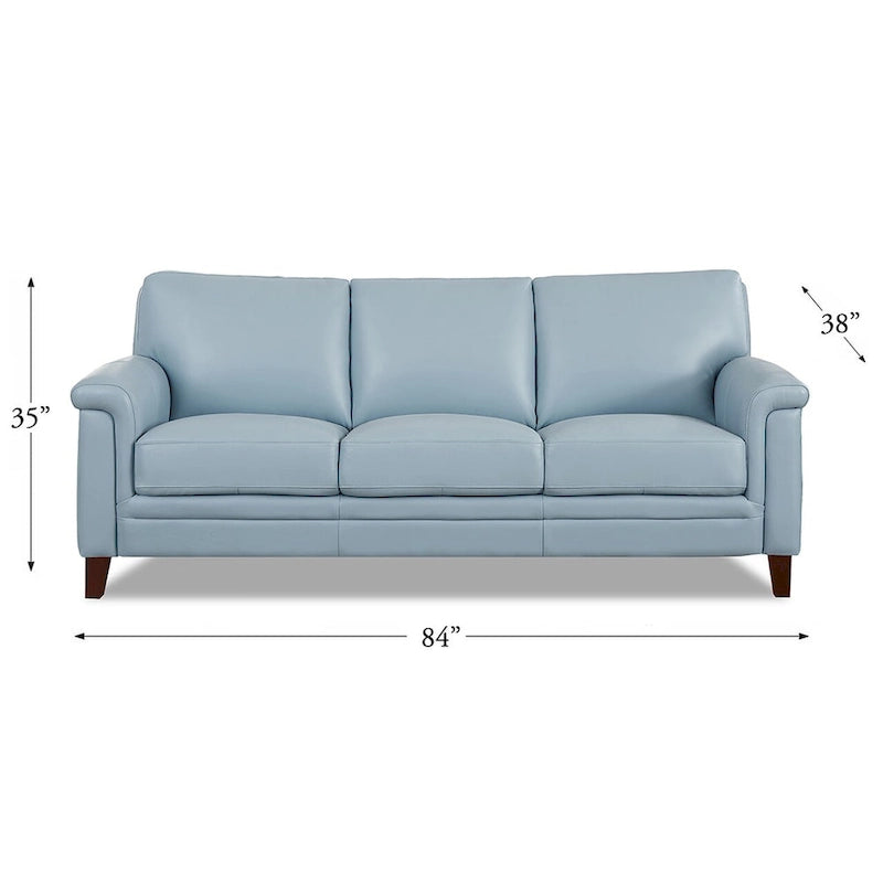 Canapé, causeuse et fauteuil en cuir pleine fleur avec mousse à mémoire de forme et ressorts