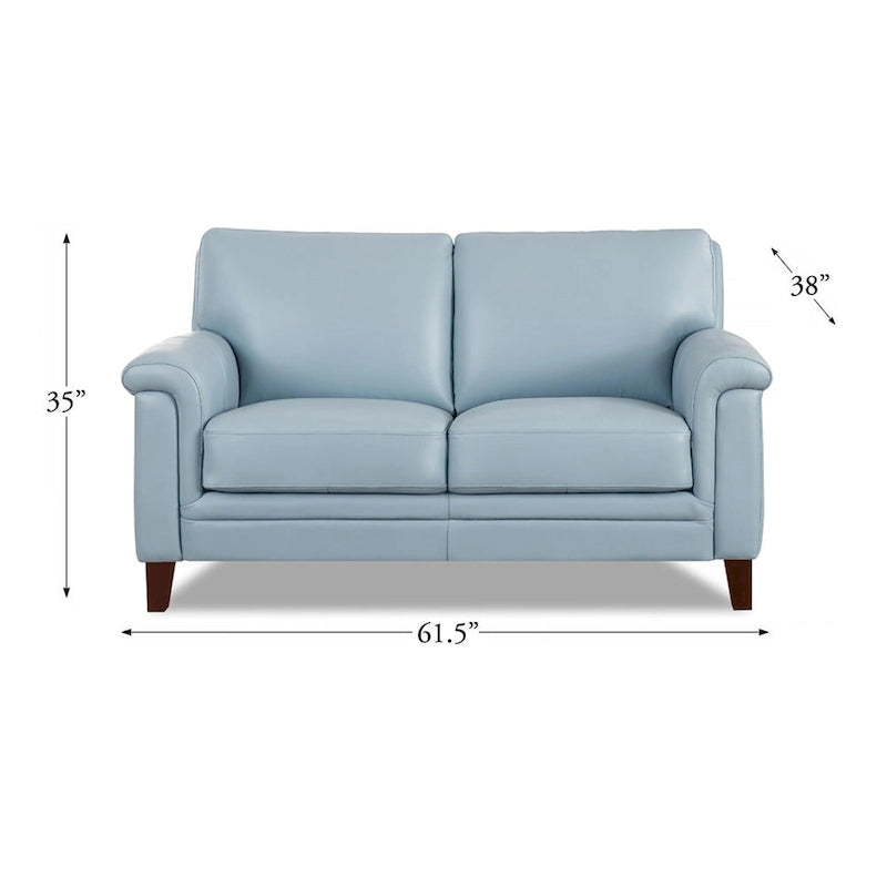 Canapé, causeuse et fauteuil en cuir pleine fleur avec mousse à mémoire de forme et ressorts