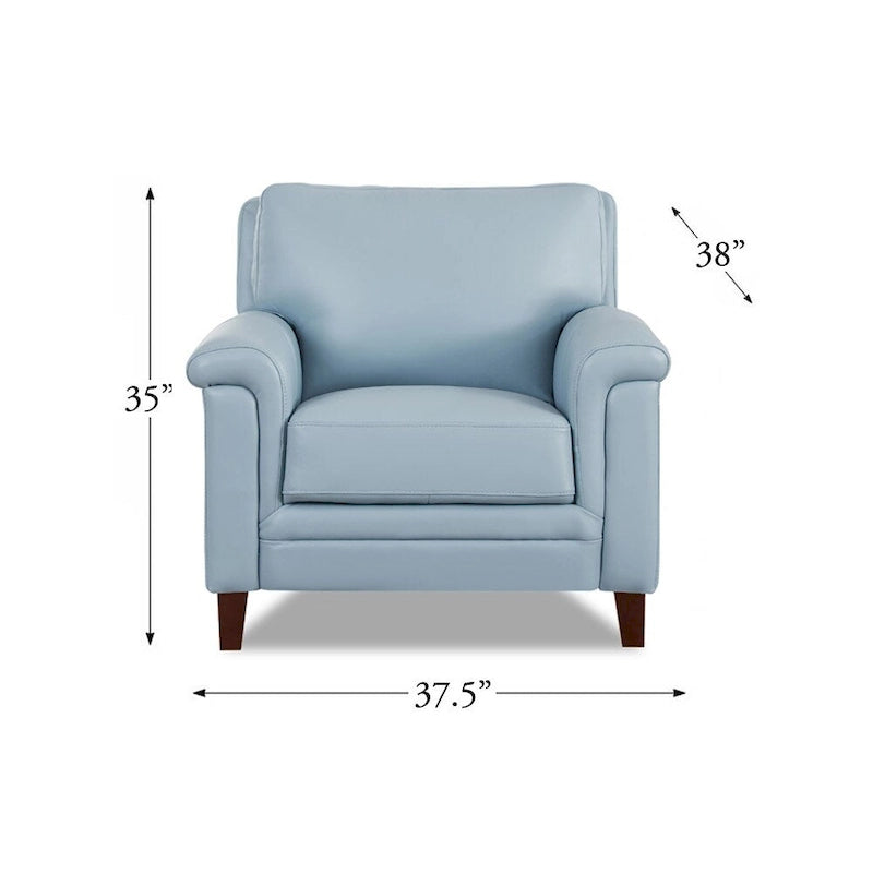 Canapé, causeuse et fauteuil en cuir pleine fleur avec mousse à mémoire de forme et ressorts