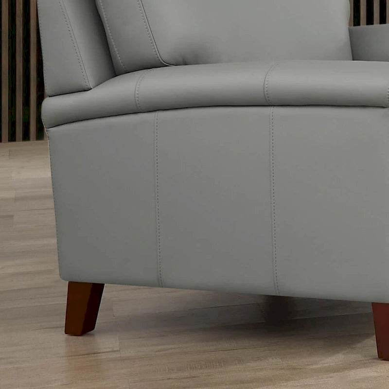 Canapé, causeuse et fauteuil en cuir pleine fleur avec mousse à mémoire de forme et ressorts