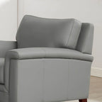 Canapé, causeuse et fauteuil en cuir pleine fleur avec mousse à mémoire de forme et ressorts