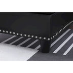 Canapé d'angle en similicuir avec pouf - 98 larg. x 71 prof. x 33 haut.