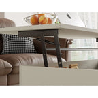 Table basse relevable rectangulaire avec rangement 94 x 60 cm