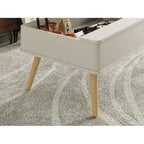 Table basse relevable rectangulaire avec rangement 94 x 60 cm