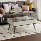 Table basse relevable rectangulaire avec rangement 94 x 60 cm