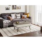 Table basse relevable rectangulaire avec rangement 94 x 60 cm