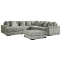 Canapé d'angle avec pouf - 133 L x 133 P x 38 H