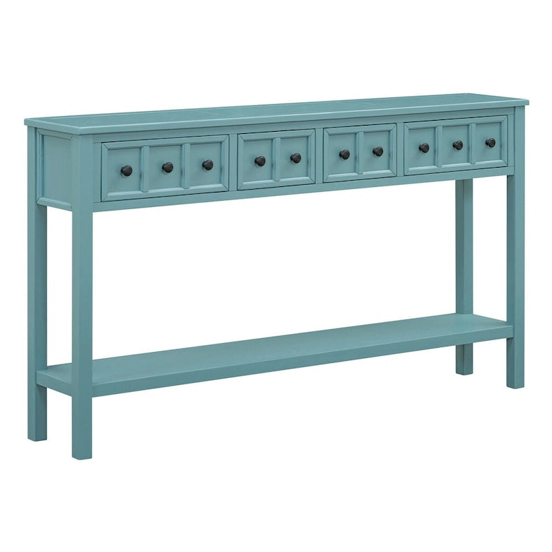 Console d'entrée rustique avec tiroirs et étagère inférieure