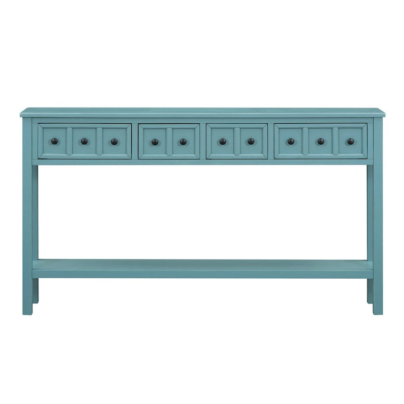 Console d'entrée rustique avec tiroirs et étagère inférieure