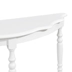 Console demi-lune rétro avec étagère ouverte