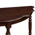 Console demi-lune rétro avec étagère ouverte