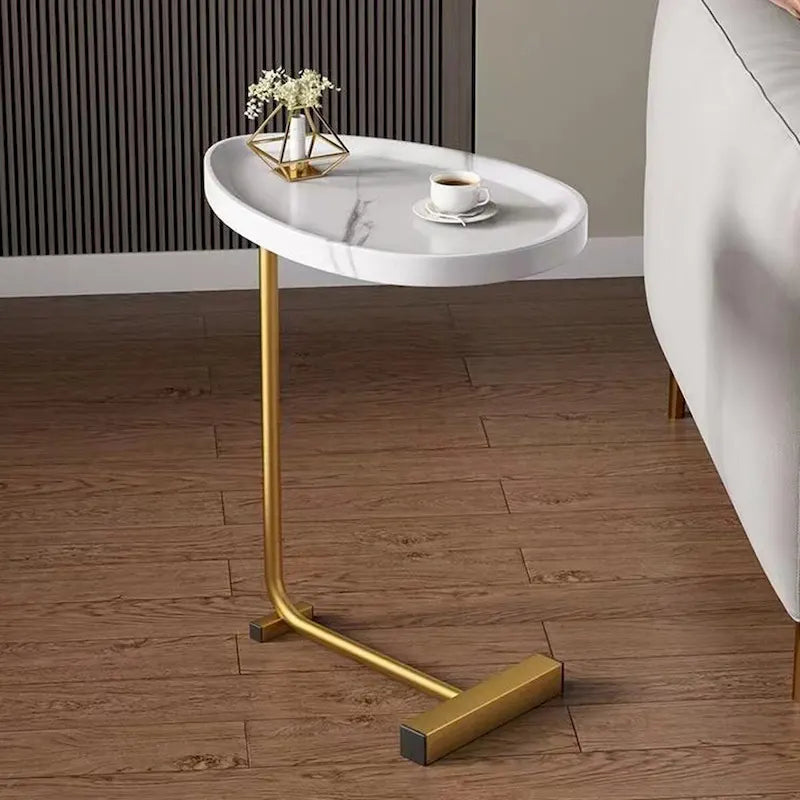Table d'appoint en forme de C, lot de 2, petite table basse, table de canapé