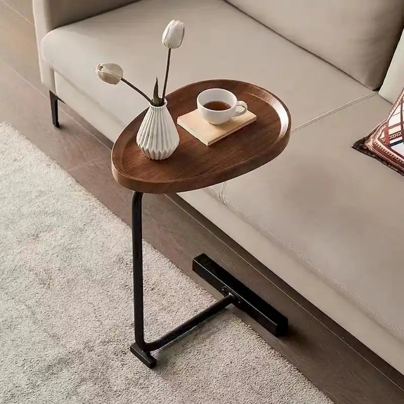 2-Pieces C-Shaped Side Table Coffee Table Small Sofa Table