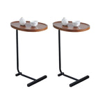 Table d'appoint en forme de C, lot de 2, petite table basse, table de canapé
