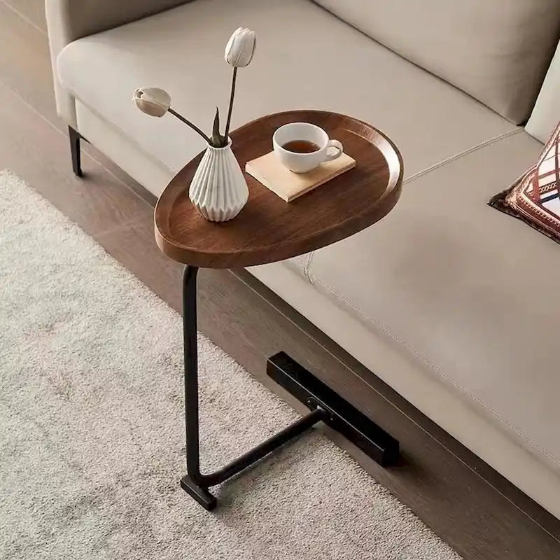 Table d'appoint en forme de C, lot de 2, petite table basse, table de canapé