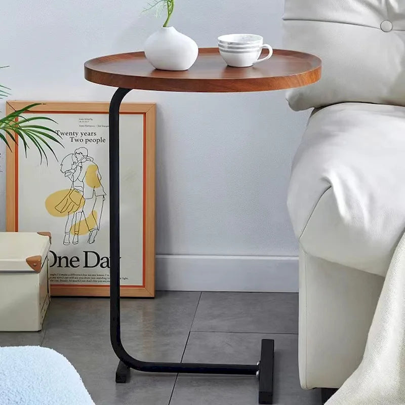 Table d'appoint en forme de C, lot de 2, petite table basse, table de canapé