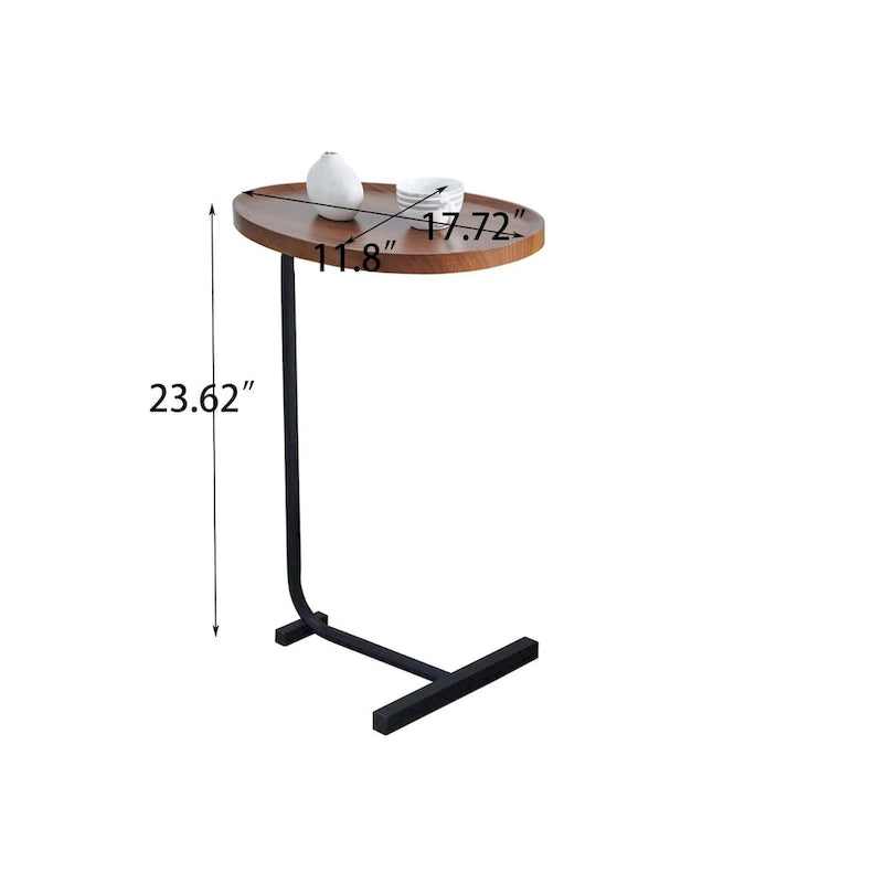 Table d'appoint en forme de C, lot de 2, petite table basse, table de canapé