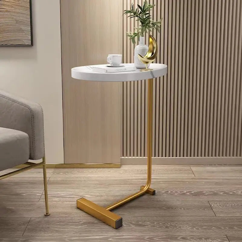 Table d'appoint en forme de C, lot de 2, petite table basse, table de canapé