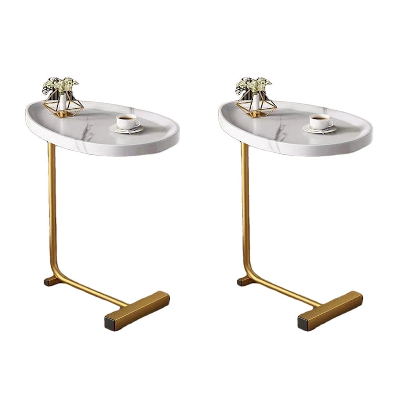 Table d'appoint en forme de C, lot de 2, petite table basse, table de canapé