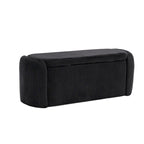Banc de bout de lit, Pouf de rangement rembourré en tissu avec charnière de sécurité, Repose-pieds rembourré pour entrée,